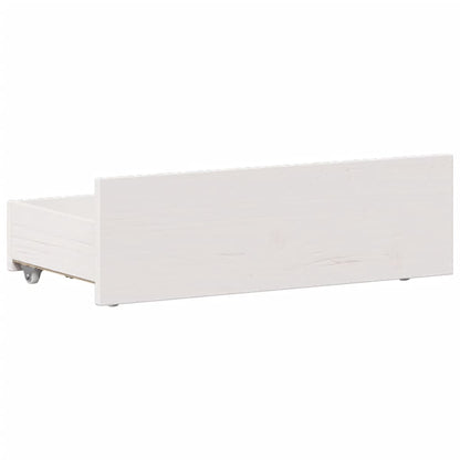 Bedframe zonder matras met hoofdbord grenenhout wit 90x200 cm