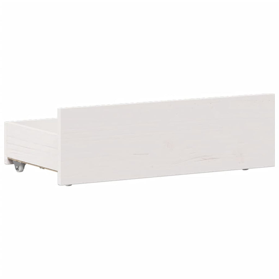 Bedframe zonder matras met hoofdbord grenenhout wit 90x200 cm