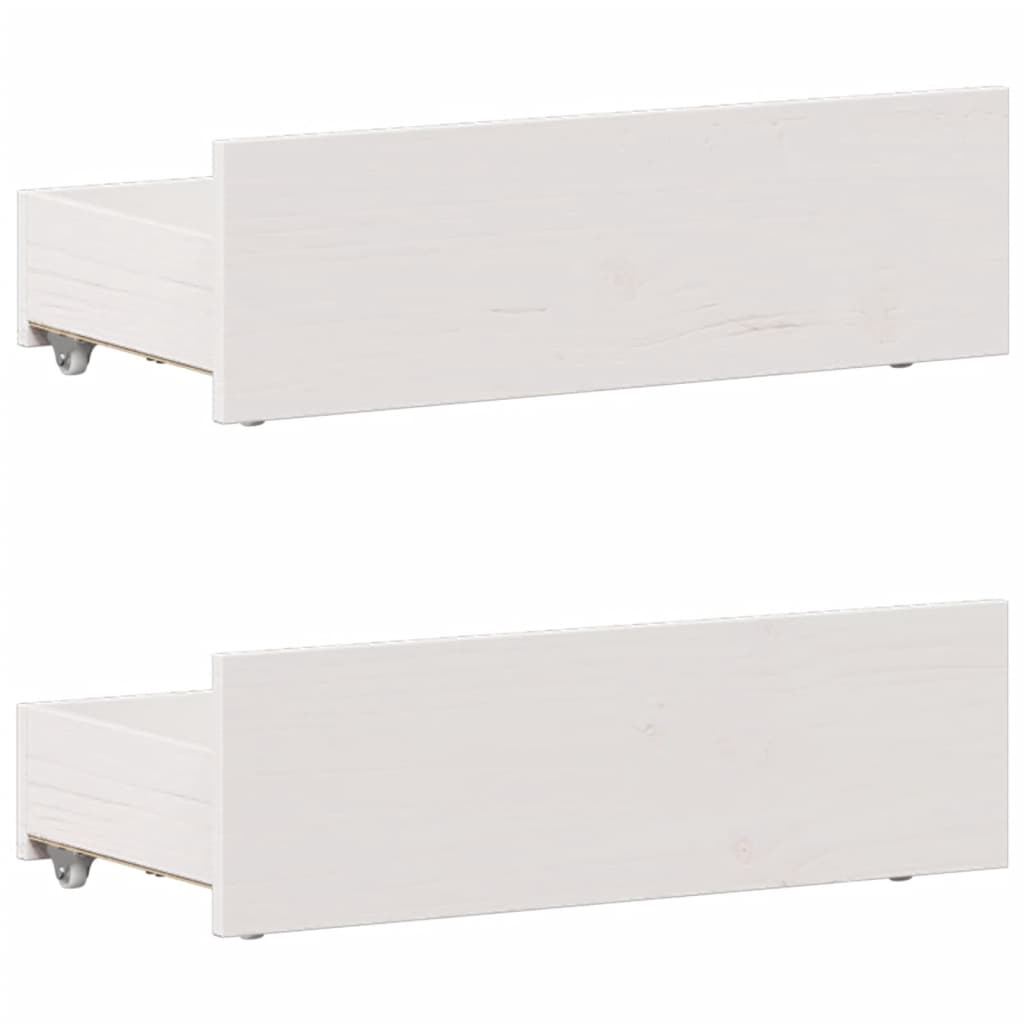 Bedframe zonder matras met hoofdbord grenenhout wit 90x200 cm