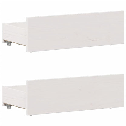 Bedframe zonder matras met hoofdbord grenenhout wit 90x200 cm