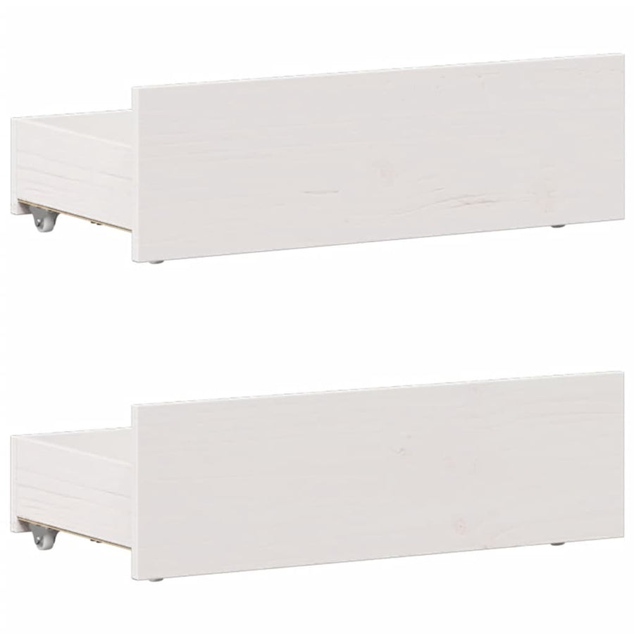 Bedframe zonder matras met hoofdbord grenenhout wit 90x200 cm