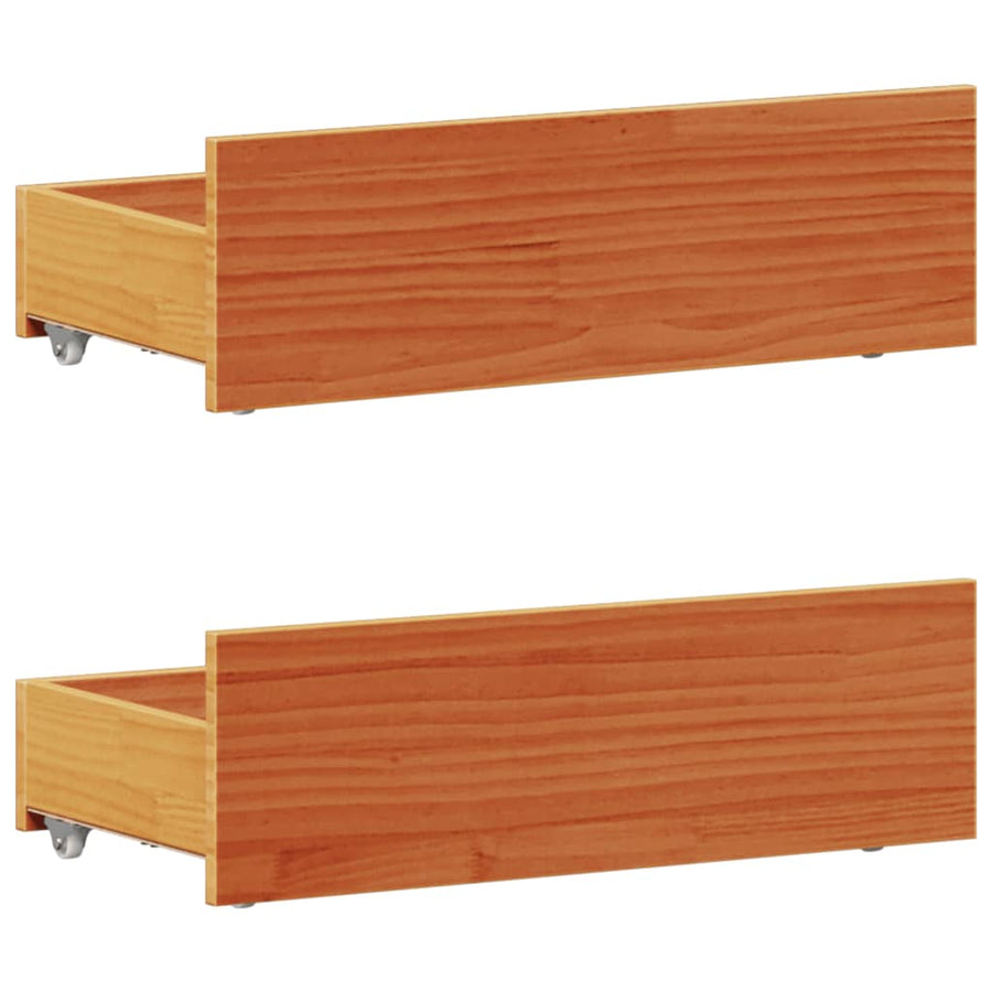 Bedframe zonder matras met hoofdbord grenenhout bruin 90x200 cm