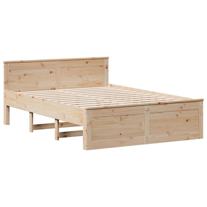 Bedframe zonder matras met hoofdbord grenenhout 140x190 cm