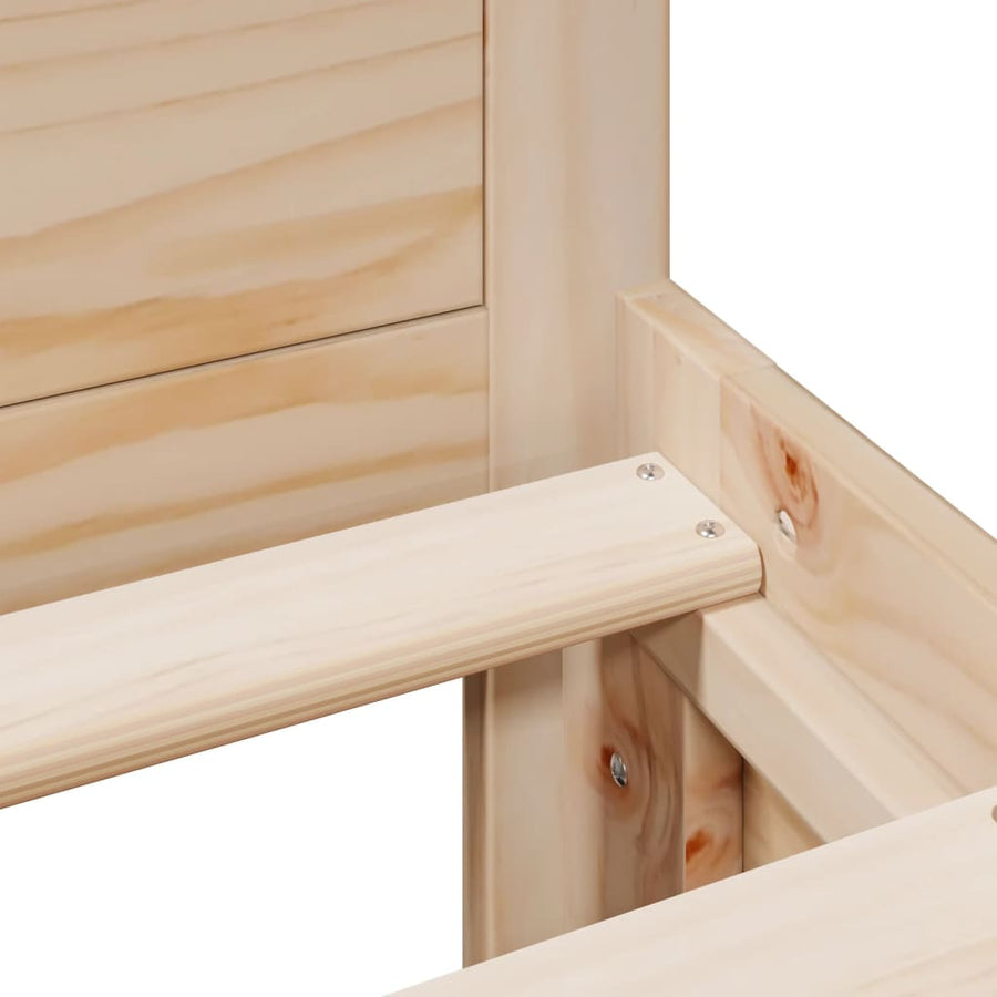 Bedframe zonder matras met hoofdbord grenenhout 140x190 cm