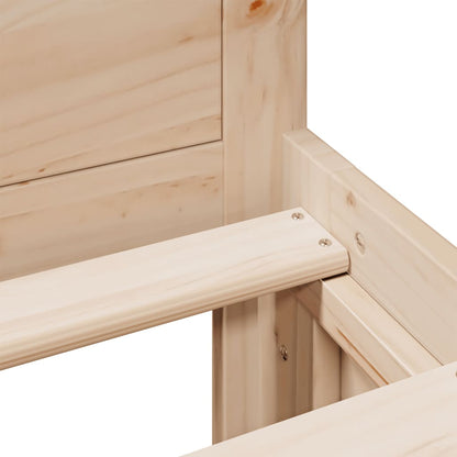 Bedframe zonder matras met hoofdbord grenenhout 135x190 cm