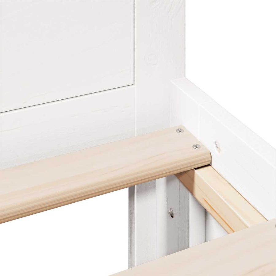 Bedframe Zonder Matras Met Hoofdbord Grenenhout 120 x 190 cm Wit