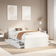 Bedframe grenenhout wit 120x190 cm met hoofdbord