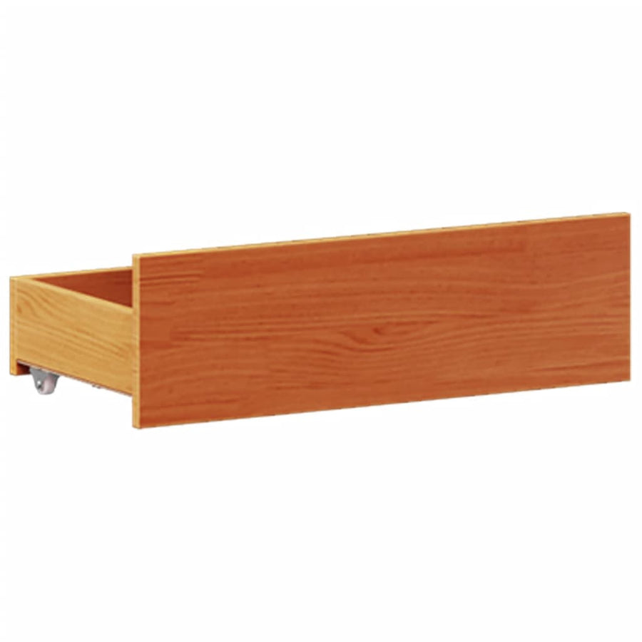 Bedframe zonder matras met hoofdbord hout wasbruin 120x190 cm