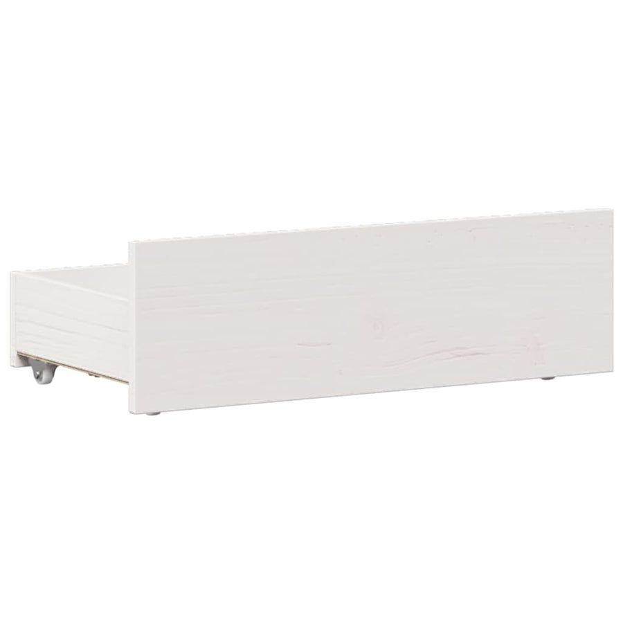 Bedframe met hoofdbord zonder matras grenenhout wit 90x190 cm