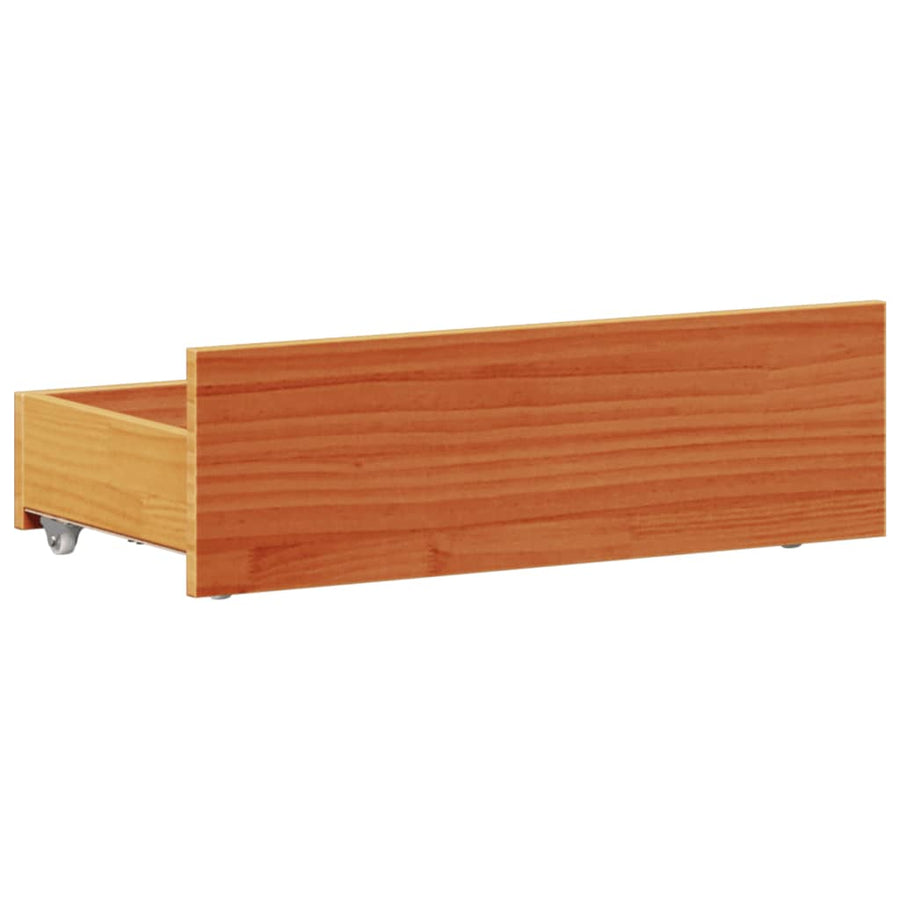 Bedframe met hoofdbord zonder matras hout wasbruin 90x190 cm