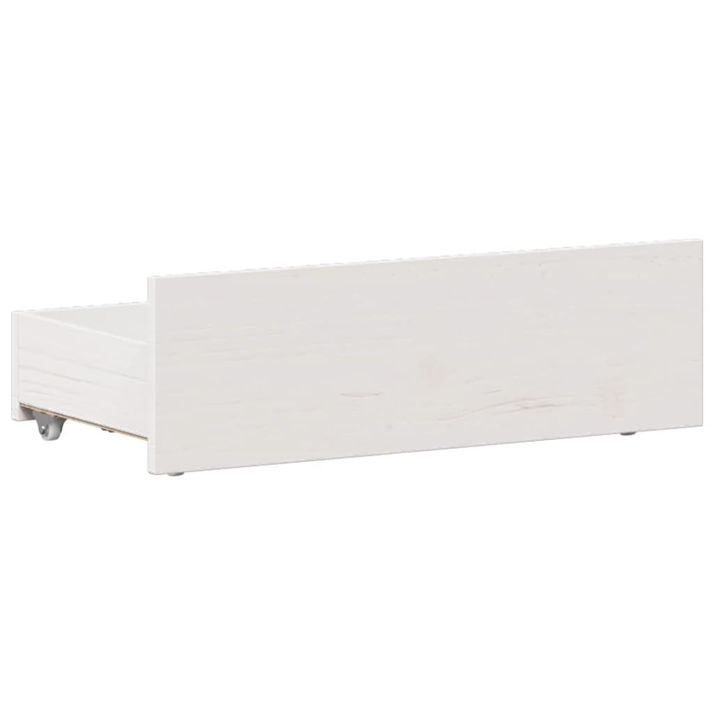 Bedframe met hoofdbord zonder matras grenenhout wit 75x190 cm