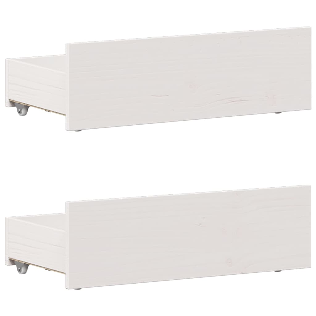 Bedframe met hoofdbord zonder matras grenenhout wit 75x190 cm