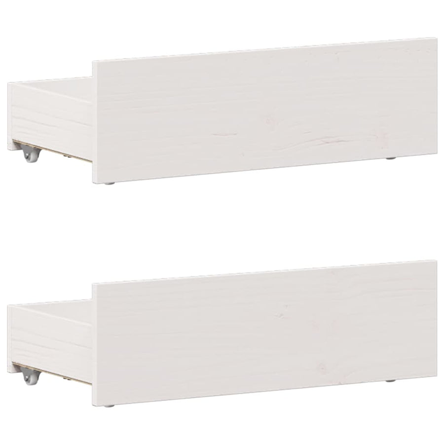 Bedframe met hoofdbord zonder matras grenenhout wit 75x190 cm