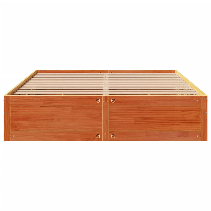 Bedframe zonder matras met lades grenenhout wasbruin 180x200 cm