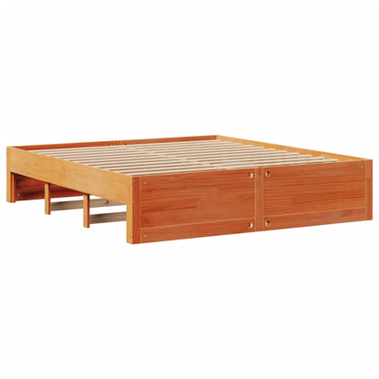 Bedframe zonder matras met lades grenenhout wasbruin 180x200 cm