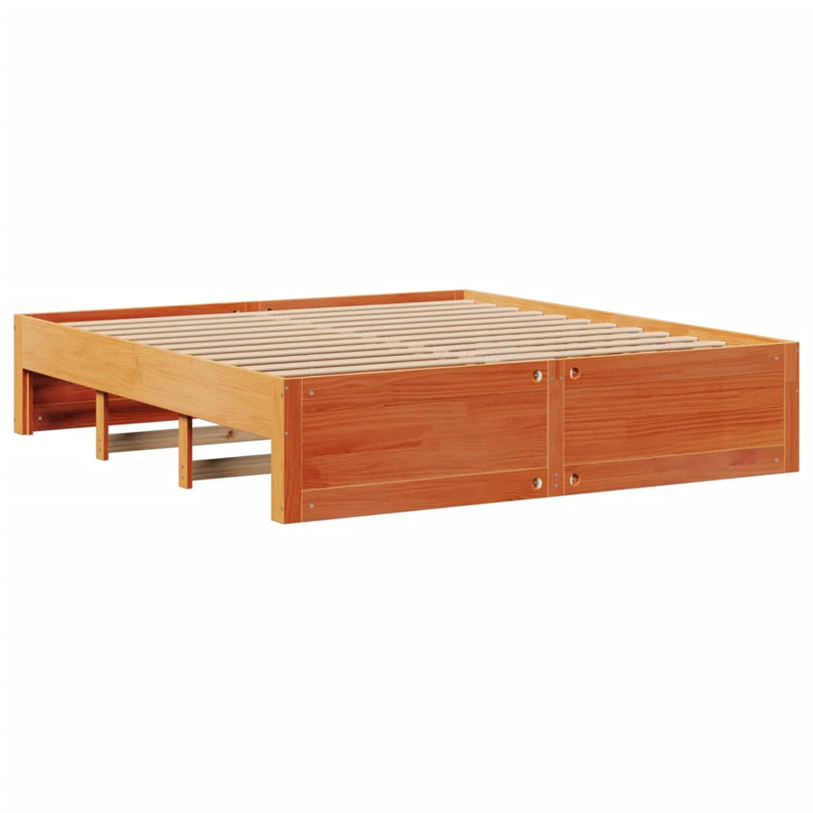 Bedframe zonder matras met lades grenenhout wasbruin 180x200 cm