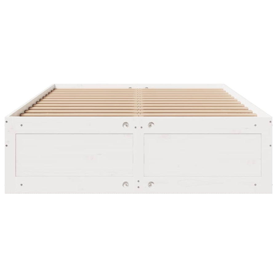 Bedframe zonder matras met lades grenenhout wit 150x200 cm