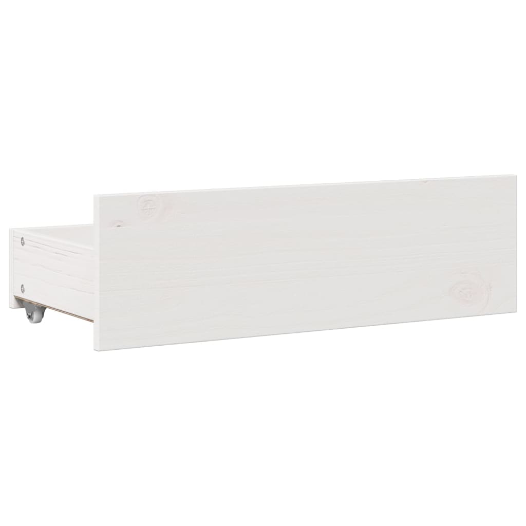 Bedframe zonder matras met lades grenenhout wit 150x200 cm
