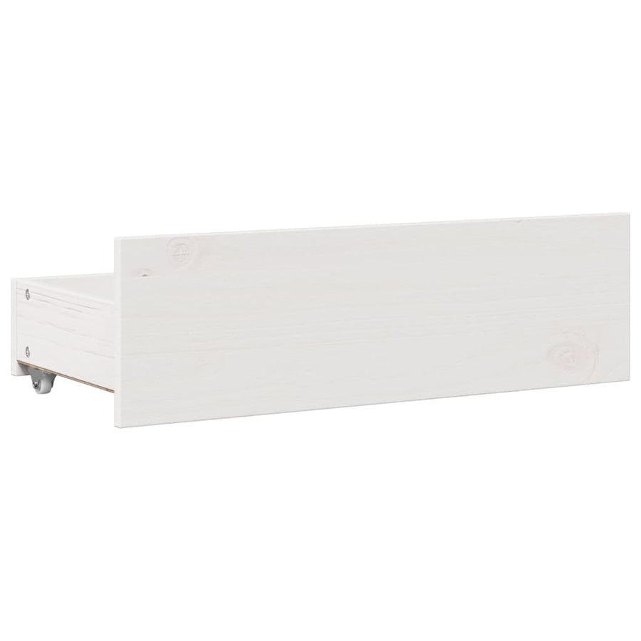 Bedframe zonder matras met lades grenenhout wit 150x200 cm