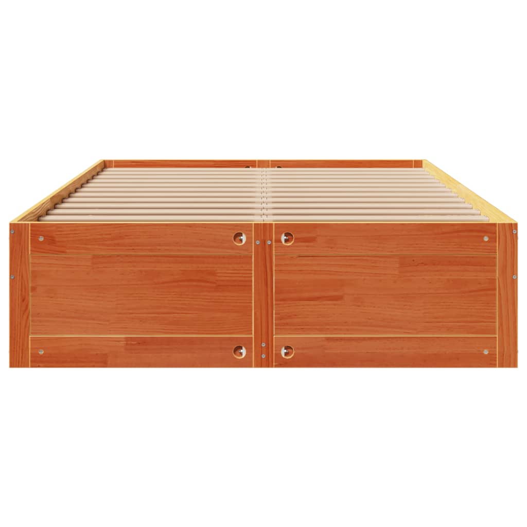 Bedframe zonder matras met lades grenenhout wasbruin 150x200 cm