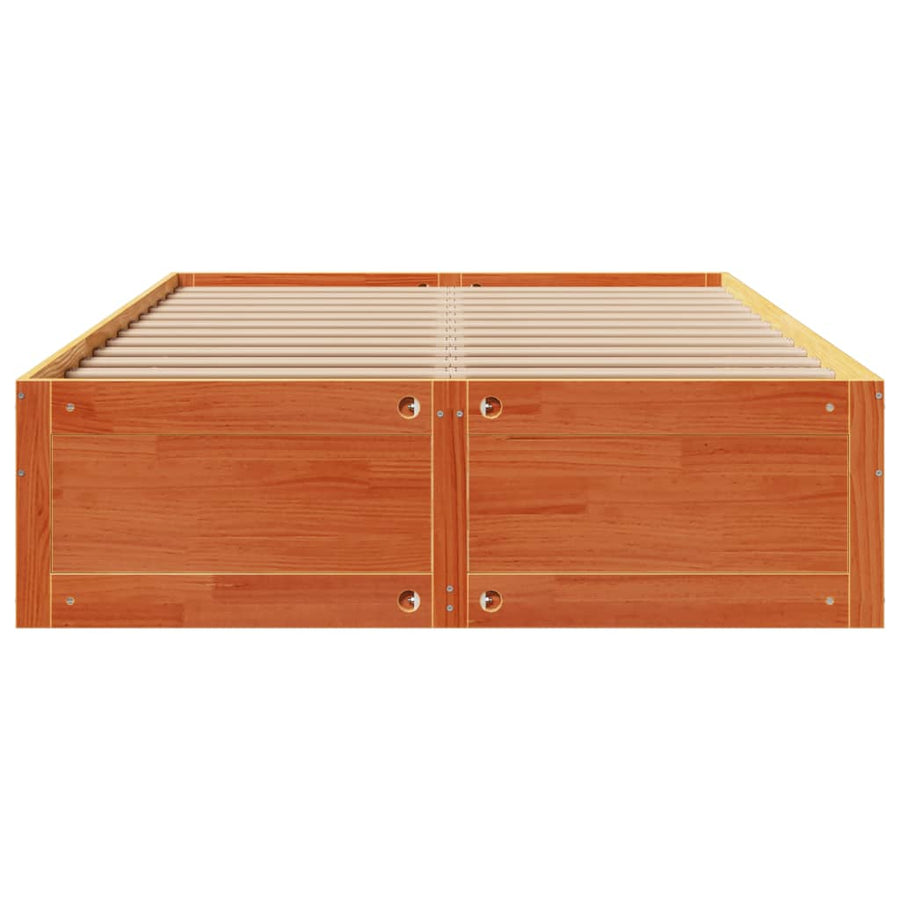 Bedframe zonder matras met lades grenenhout wasbruin 150x200 cm