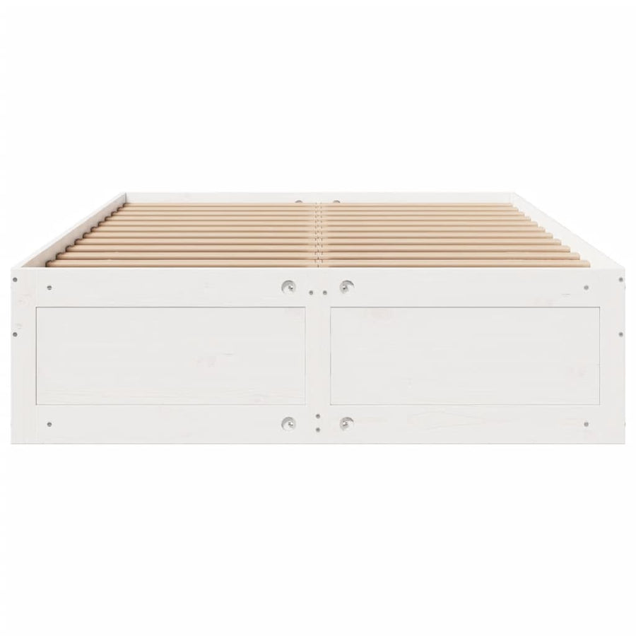 Bedframe zonder matras met lades grenenhout wit 140x200 cm