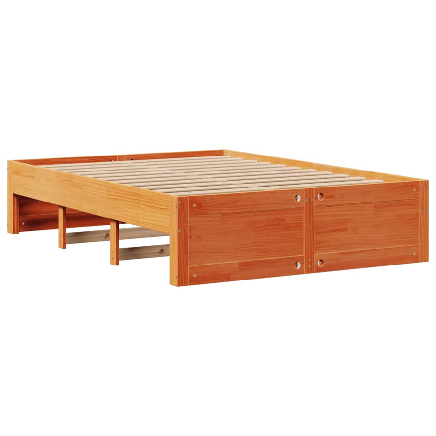 Bedframe zonder matras met lades grenenhout wasbruin 140x200 cm
