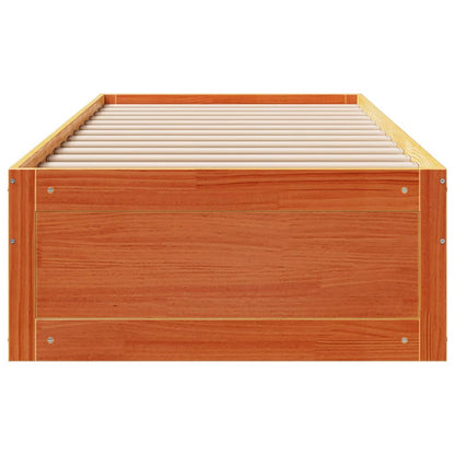 Bedframe zonder matras met lades grenenhout wasbruin 90x200 cm