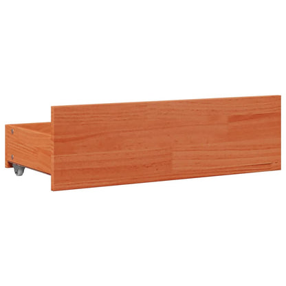 Bedframe zonder matras met lades grenenhout wasbruin 90x200 cm