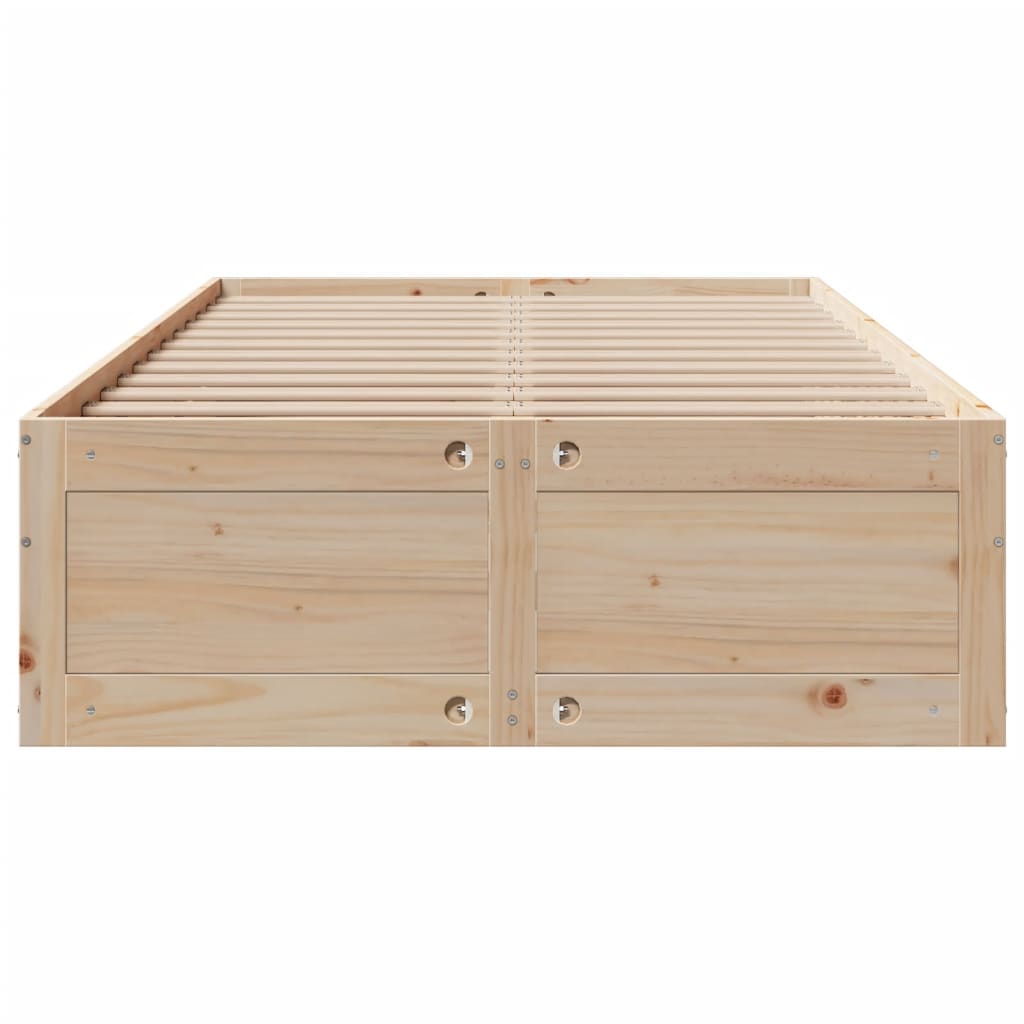Bedframe zonder matras met lades massief grenenhout 135x190 cm