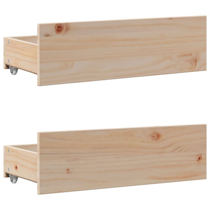 Bedframe zonder matras met lades massief grenenhout 135x190 cm