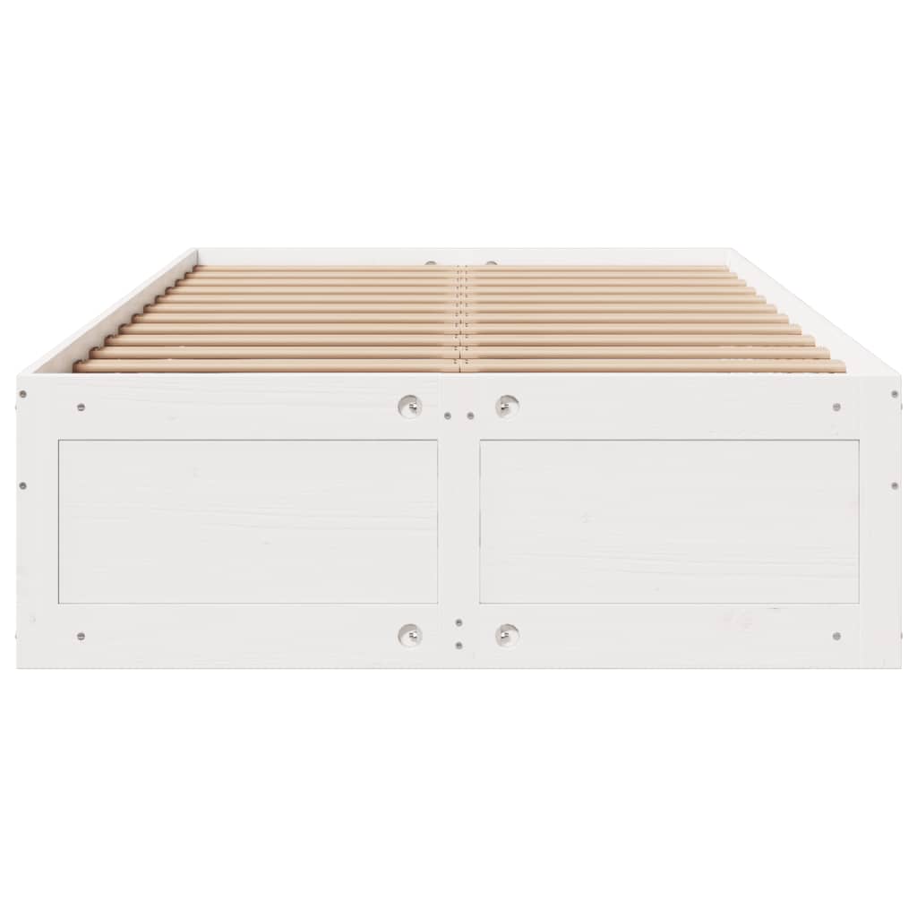 Bedframe zonder matras met lades grenenhout wit 135x190 cm