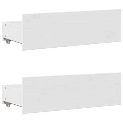 Bedframe zonder matras met lades grenenhout wit 135x190 cm