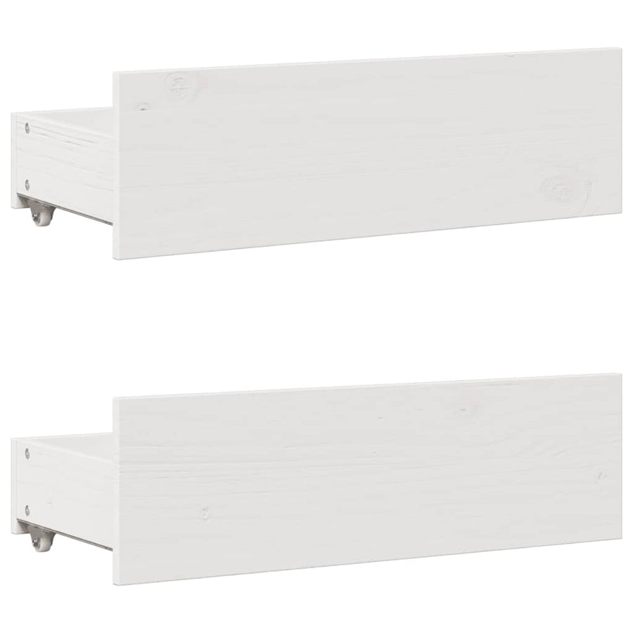 Bedframe zonder matras met lades grenenhout wit 135x190 cm