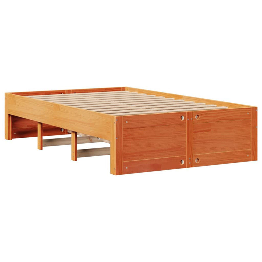 Bedframe zonder matras met lades grenenhout wasbruin 135x190 cm