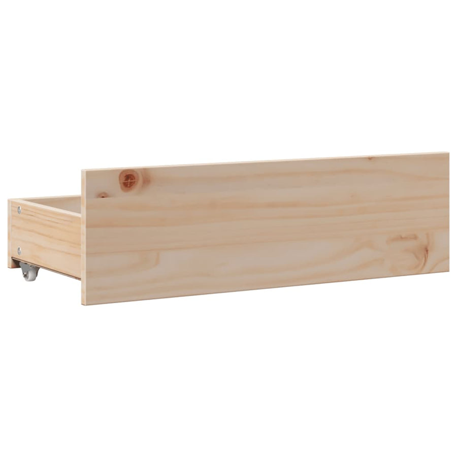 Bedframe zonder matras met lades massief grenenhout 75x190 cm