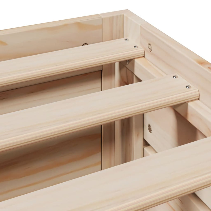 Bedframe zonder matras met lades massief grenenhout 75x190 cm