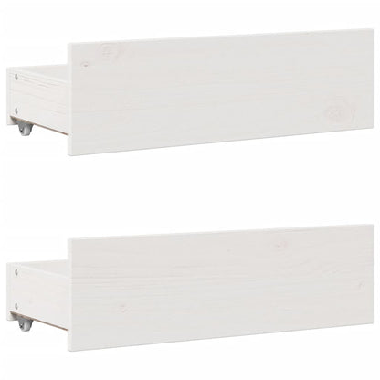 Bedframe zonder matras met lades grenenhout wit 75x190 cm