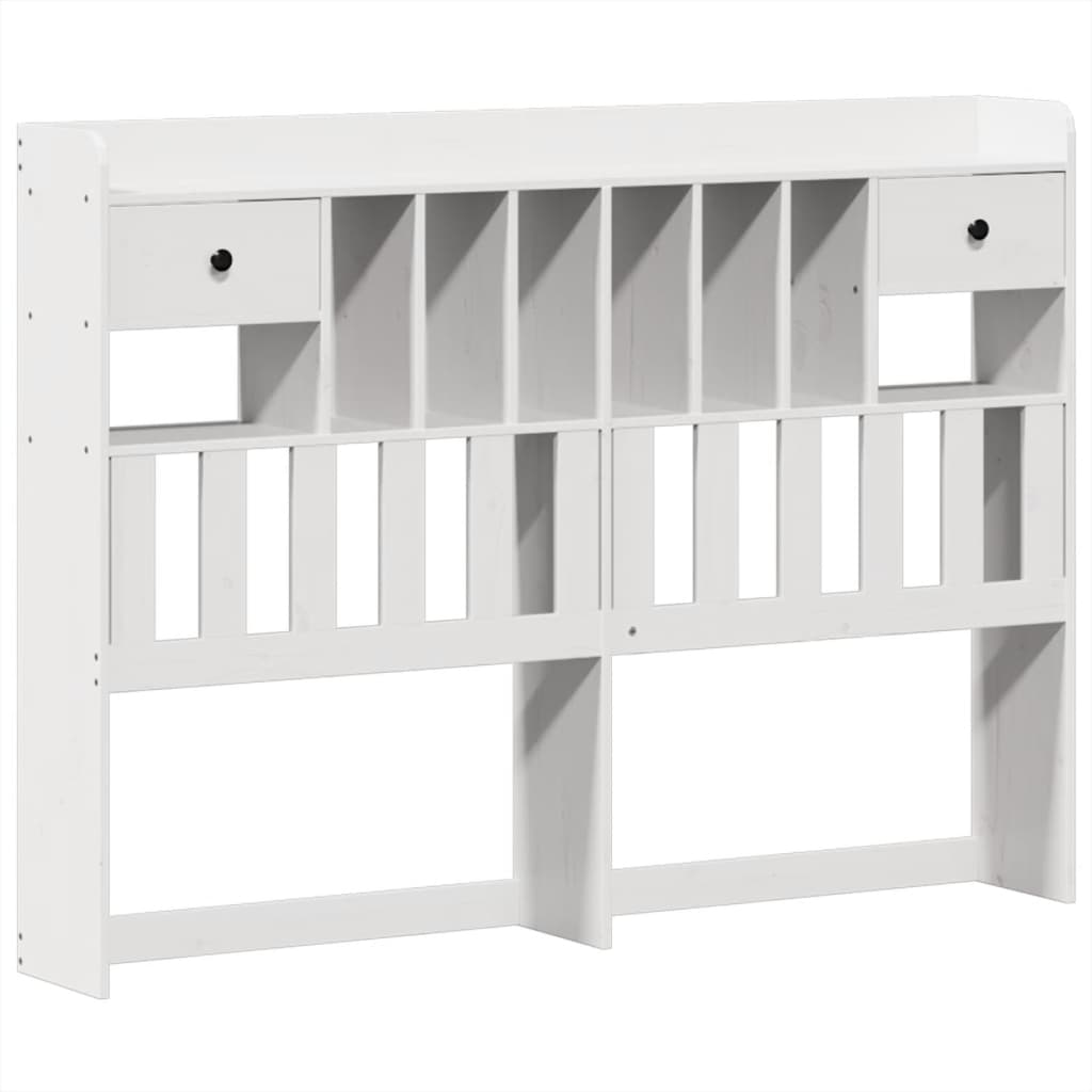 Bedframe zonder matras massief grenenhout wit 150x200 cm