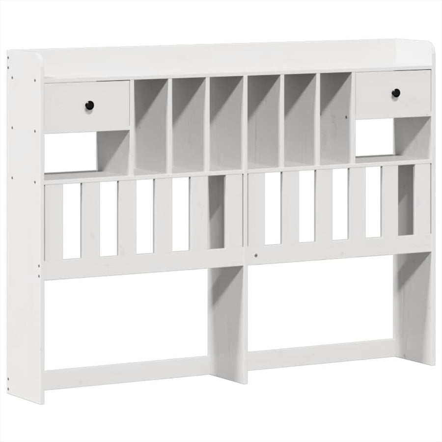 Bedframe zonder matras massief grenenhout wit 150x200 cm