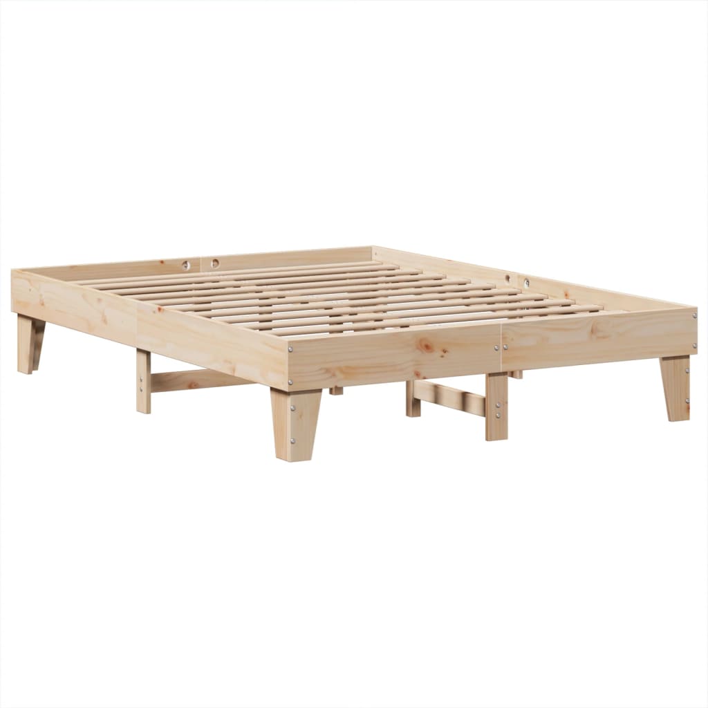 Bedframe zonder matras massief grenenhout 140x200 cm