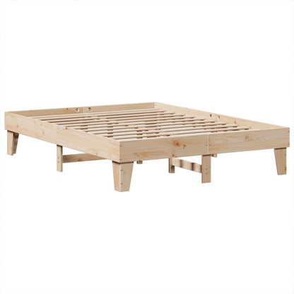 Bedframe zonder matras massief grenenhout 140x200 cm