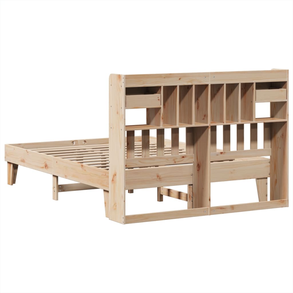 Bedframe zonder matras massief grenenhout 140x200 cm