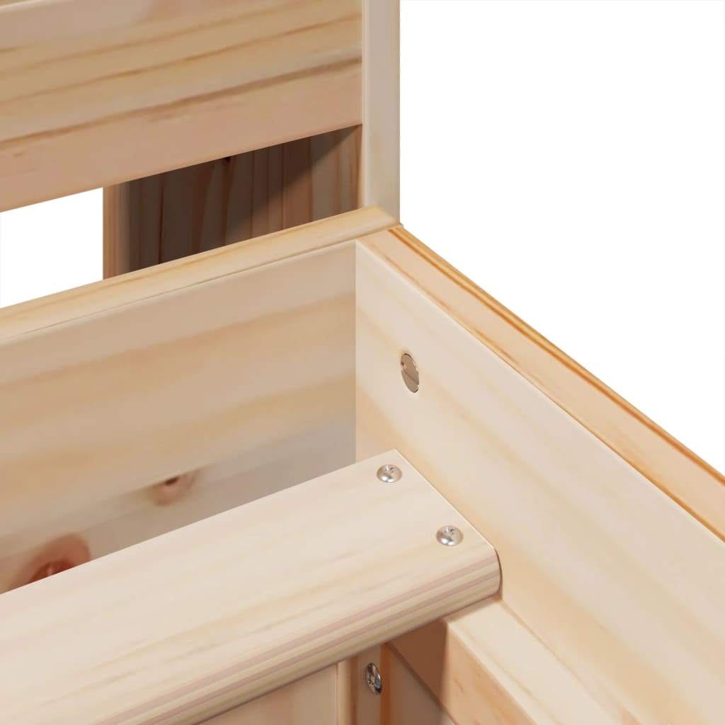 Bedframe zonder matras massief grenenhout 140x200 cm