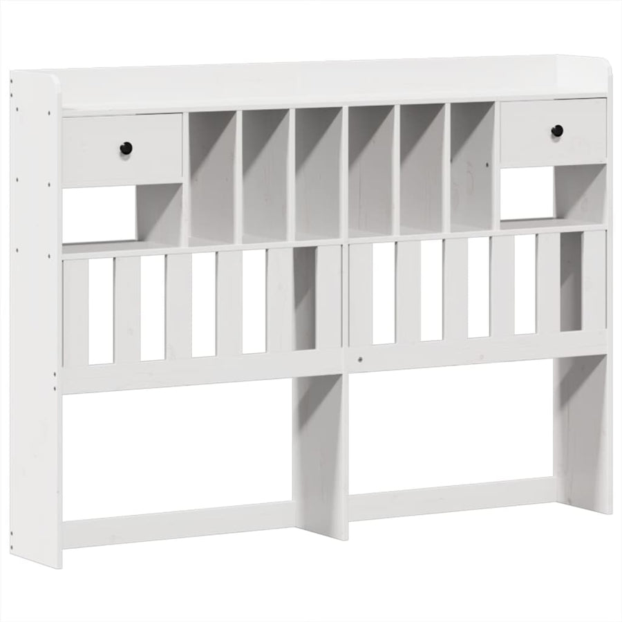 Bedframe zonder matras massief grenenhout wit 140x200 cm