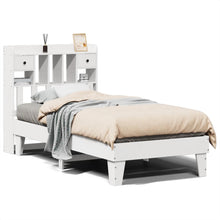 Bedframe zonder matras massief grenenhout wit 90x200 cm