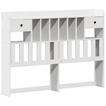 Bedframe zonder matras massief grenenhout wit 140x190 cm