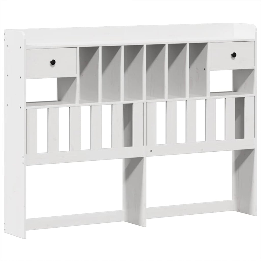 Bedframe zonder matras massief grenenhout wit 140x190 cm