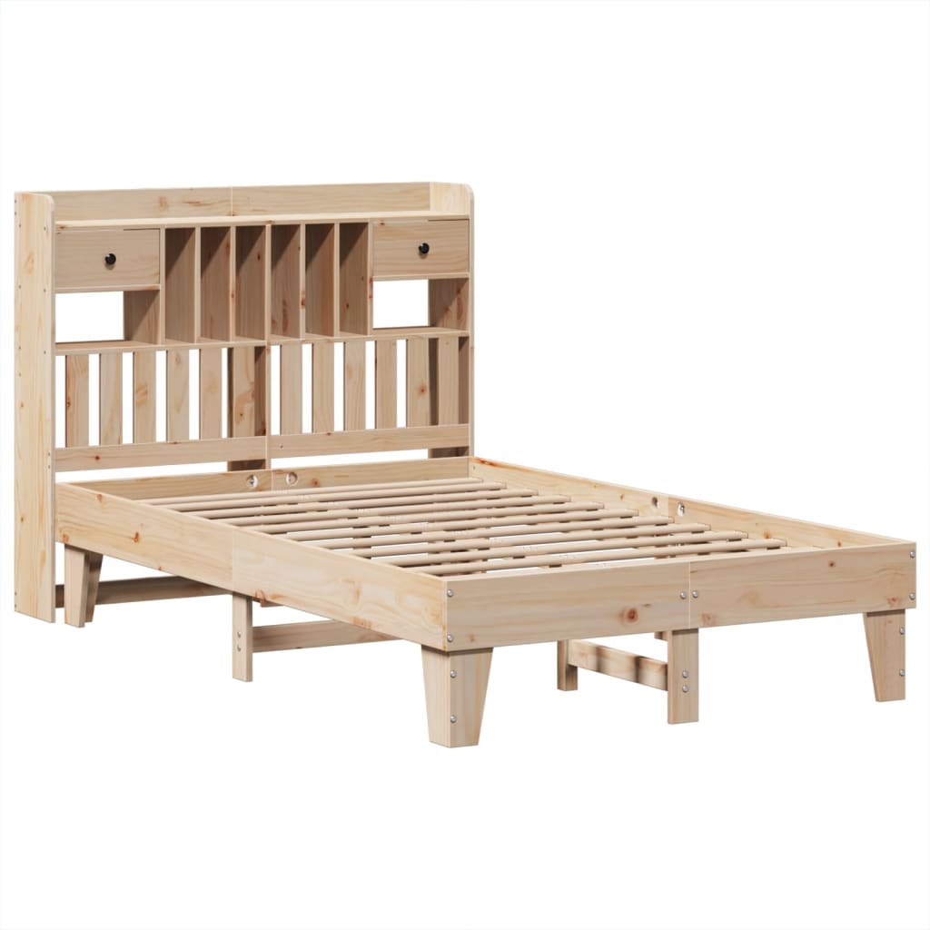Bedframe zonder matras massief grenenhout 135x190 cm