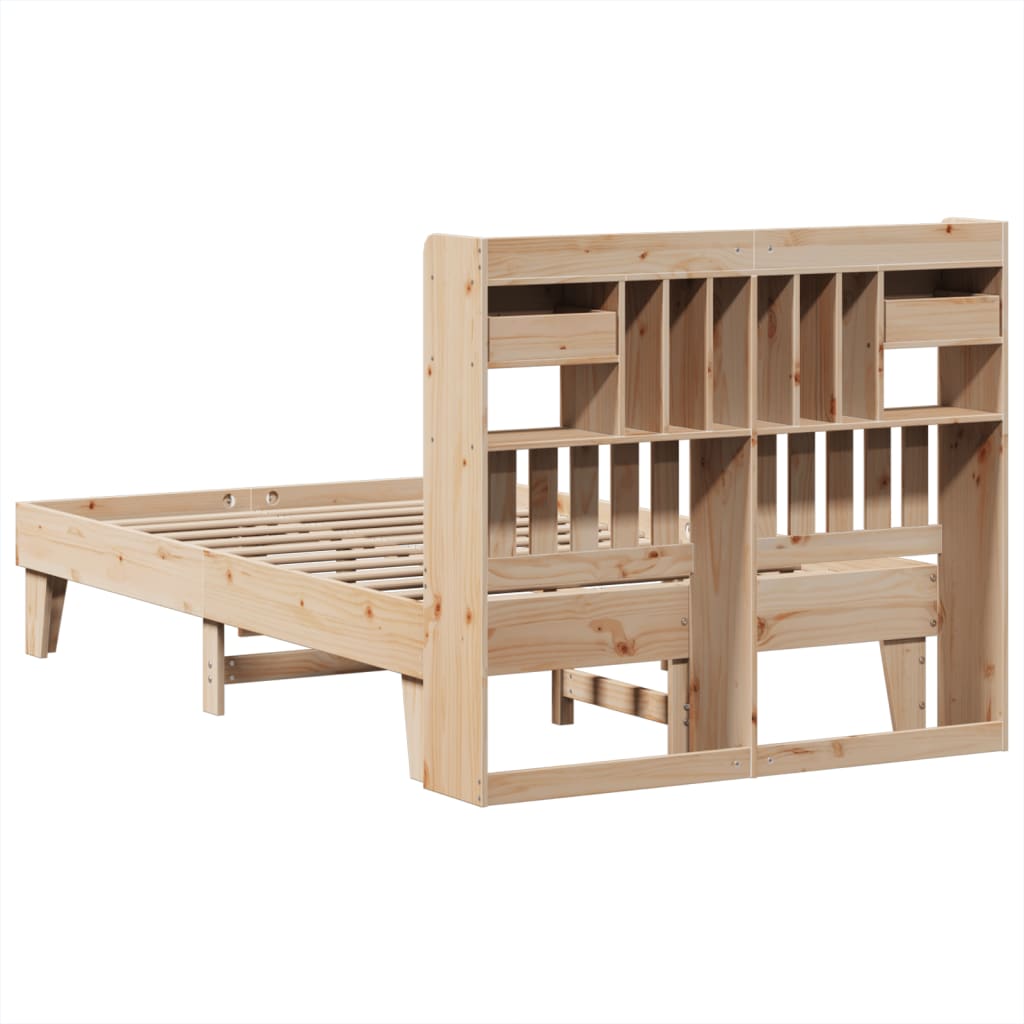 Bedframe zonder matras massief grenenhout 135x190 cm
